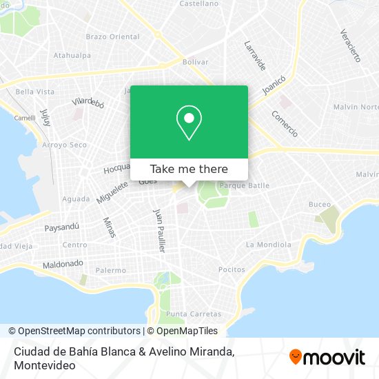 Ciudad de Bahía Blanca & Avelino Miranda map