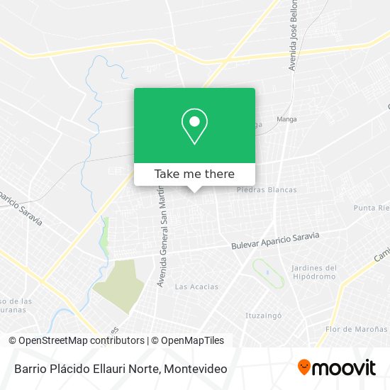 Barrio Plácido Ellauri Norte map