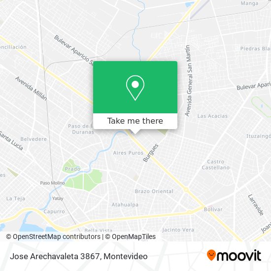 Jose Arechavaleta 3867 map