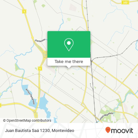 Juan Bautista Saá 1230 map