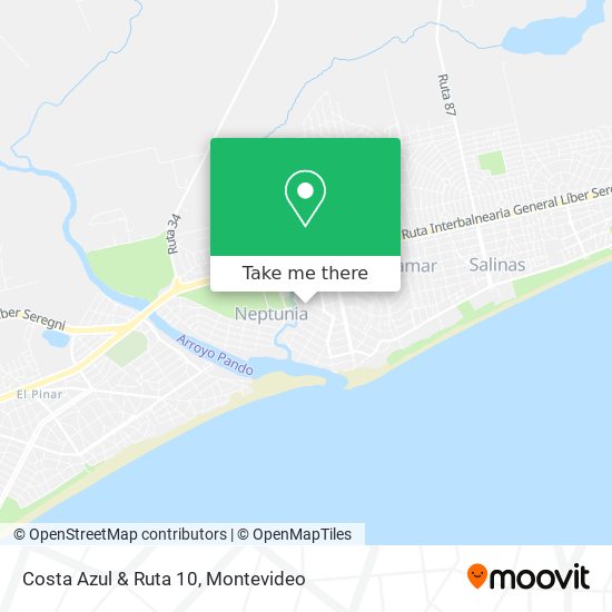 Costa Azul & Ruta 10 map