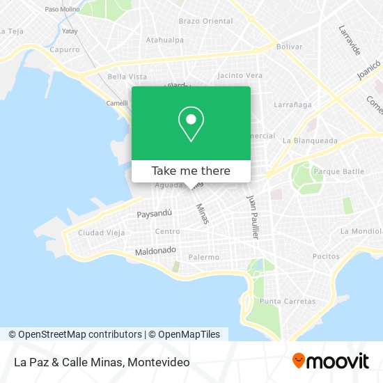 La Paz & Calle Minas map