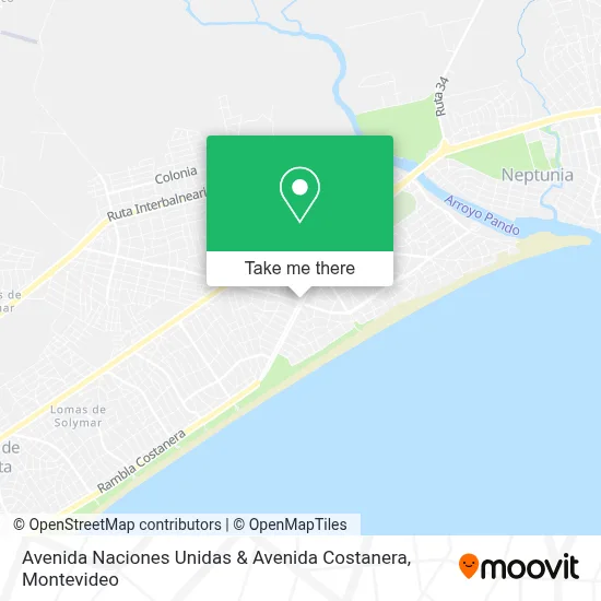 Mapa de Avenida Naciones Unidas & Avenida Costanera