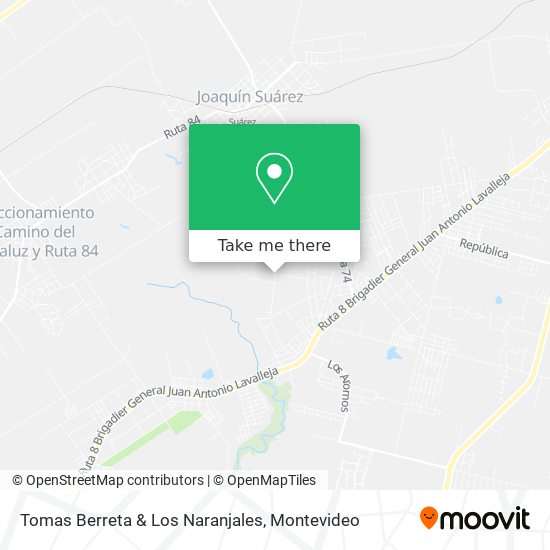 Tomas Berreta & Los Naranjales map