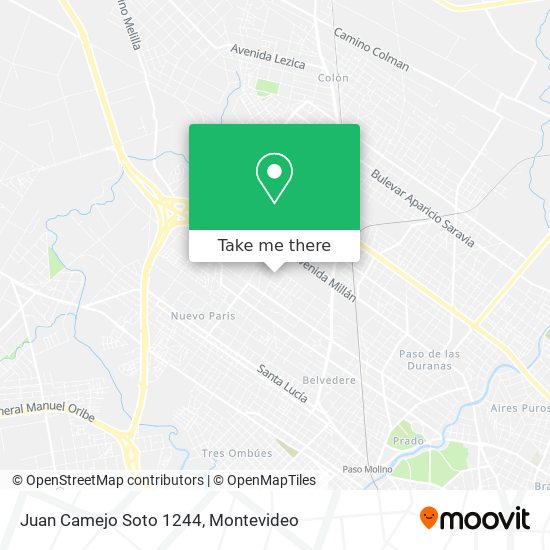 Juan Camejo Soto 1244 map