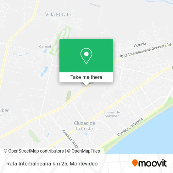 Ruta Interbalnearia km 25 map