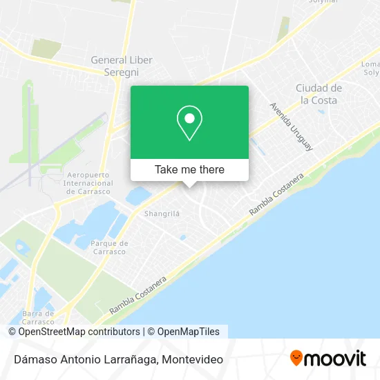 Mapa de Dámaso Antonio Larrañaga