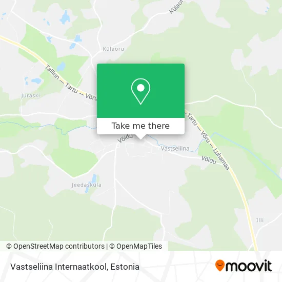 Карта Vastseliina Internaatkool