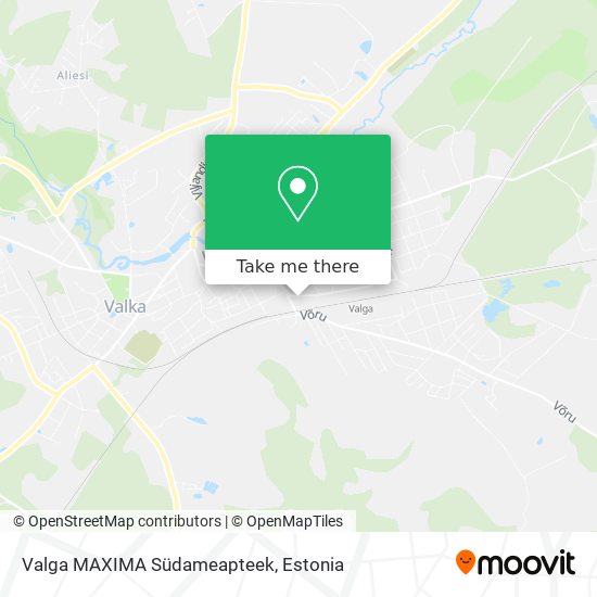 Карта Valga MAXIMA Südameapteek