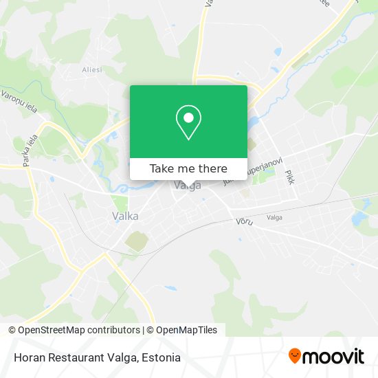 Карта Horan Restaurant Valga