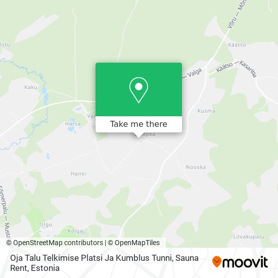 Карта Oja Talu Telkimise Platsi Ja Kumblus Tunni, Sauna Rent