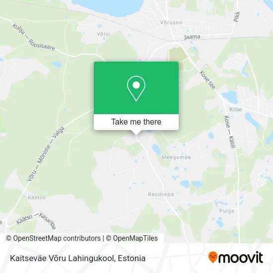 Карта Kaitseväe Võru Lahingukool