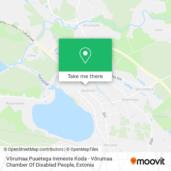 Võrumaa Puuetega Inimeste Koda - Võrumaa Chamber Of Disabled People map