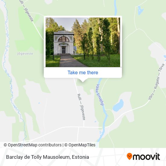 Barclay de Tolly Mausoleum map