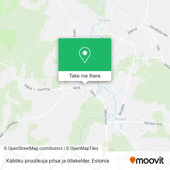 Карта Käbliku pruulikoja pitsa ja õllekelder