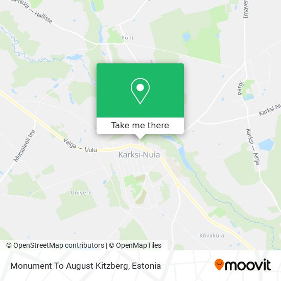 Monument To August Kitzberg map