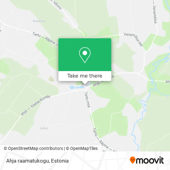 Карта Ahja raamatukogu