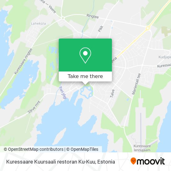 Kuressaare Kuursaali restoran Ku-Kuu map