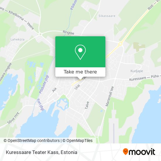 Карта Kuressaare Teater Kass