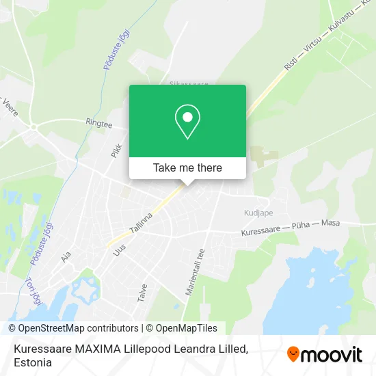 Kuressaare MAXIMA Lillepood Leandra Lilled map