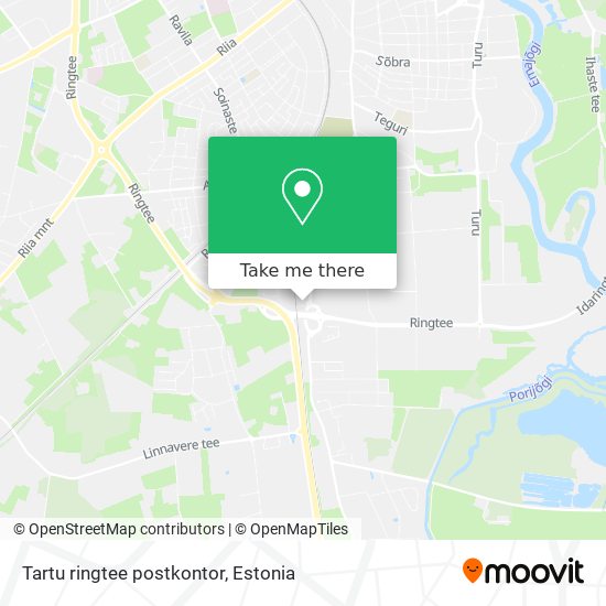 Tartu ringtee postkontor map