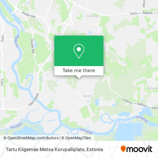 Tartu Kiigemäe Metsa Korvpalliplats map
