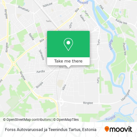 Карта Forss Autovaruosad ja Teenindus Tartus