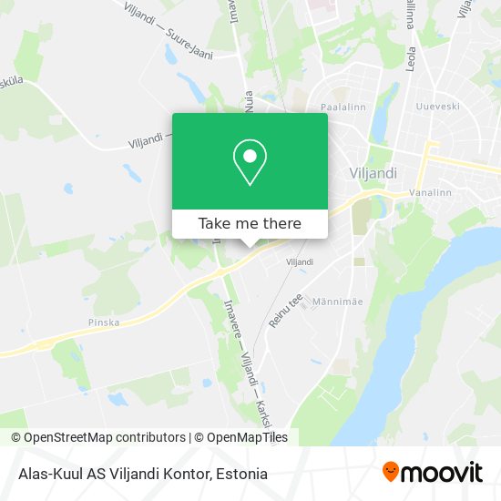 Карта Alas-Kuul AS Viljandi Kontor