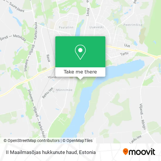 Карта II Maailmasõjas hukkunute haud