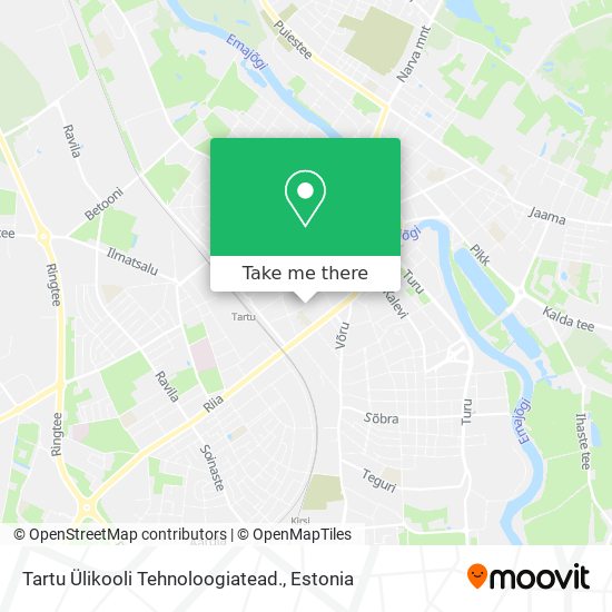 Tartu Ülikooli Tehnoloogiatead. map