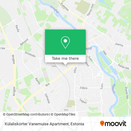 Külaliskorter Vanemuise Apartment map
