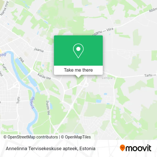 Карта Annelinna Tervisekeskuse apteek