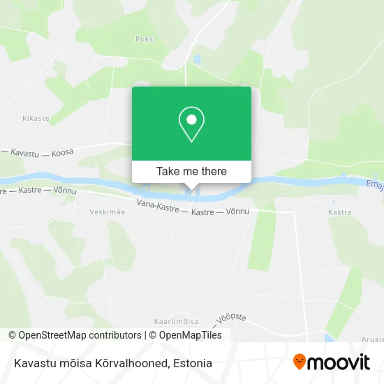 Карта Kavastu mõisa Kõrvalhooned