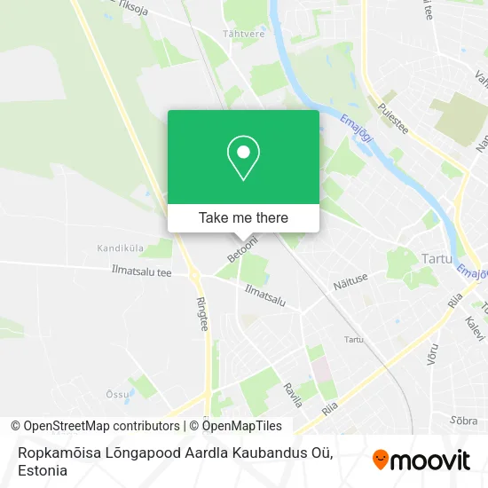 Карта Ropkamõisa Lõngapood Aardla Kaubandus Oü