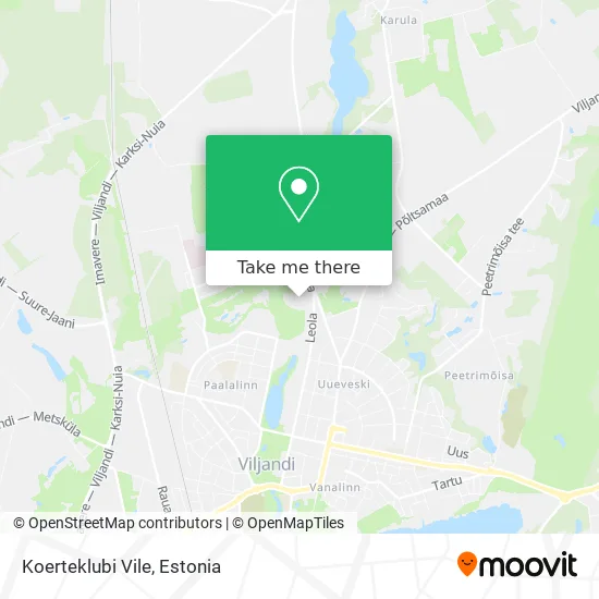 Koerteklubi Vile map