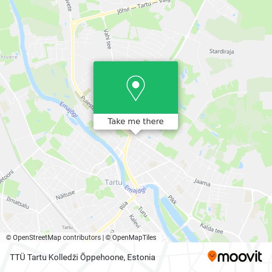 TTÜ Tartu Kolledži Õppehoone map