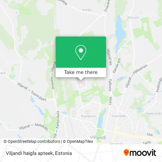 Карта Viljandi haigla apteek