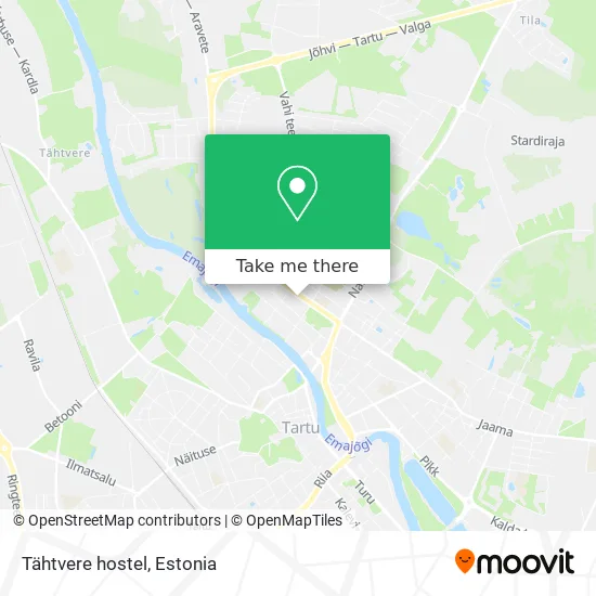 Карта Tähtvere hostel
