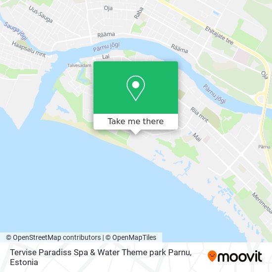 Tervise Paradiss Spa & Water Theme park Parnu map