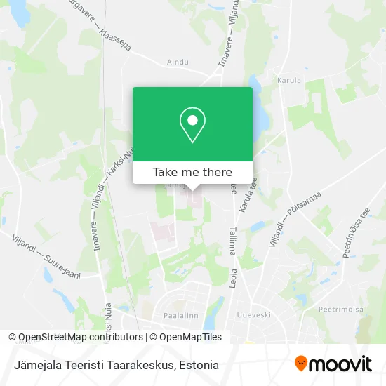 Карта Jämejala Teeristi Taarakeskus