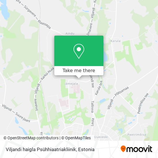 Viljandi haigla Psühhiaatriakliinik map