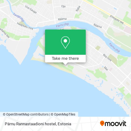 Pärnu Rannastaadioni hostel map