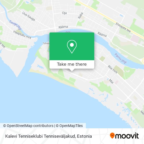 Карта Kalevi Tenniseklubi Tenniseväljakud