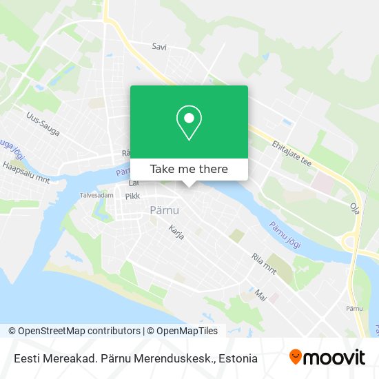 Карта Eesti Mereakad. Pärnu Merenduskesk.