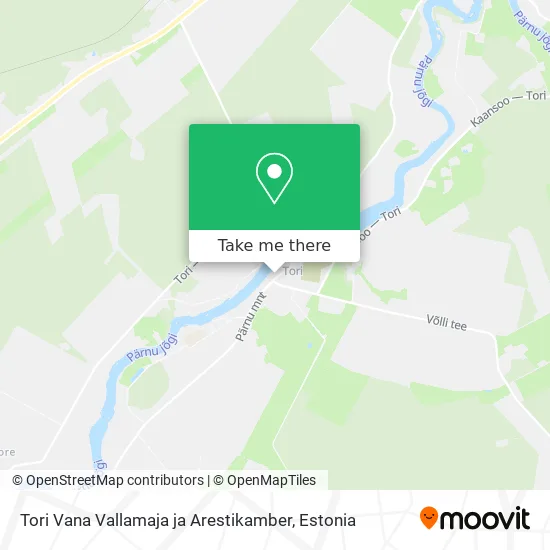 Карта Tori Vana Vallamaja ja Arestikamber