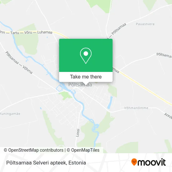 Карта Põltsamaa Selveri apteek