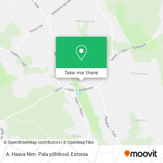 Карта A. Haava Nim. Pala põhikool