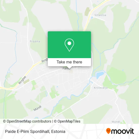 Paide E-Piim Spordihall map