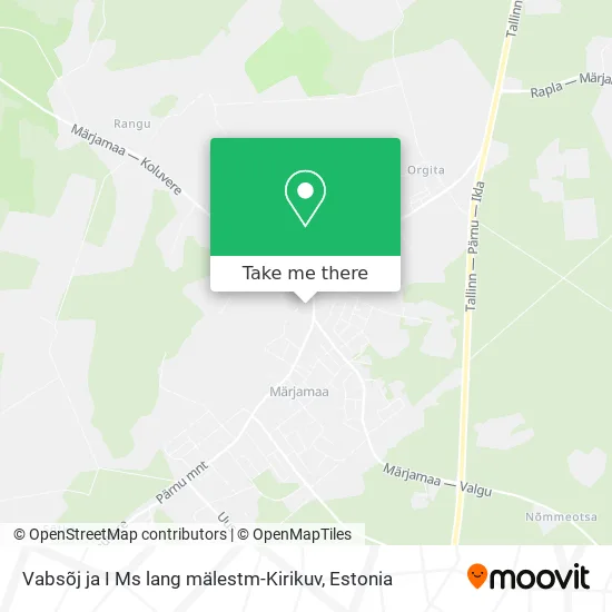 Карта Vabsõj ja I Ms lang mälestm-Kirikuv