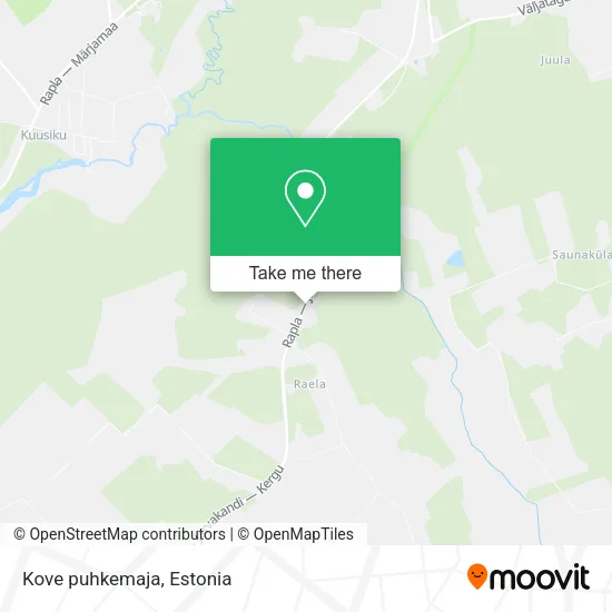 Kove puhkemaja map